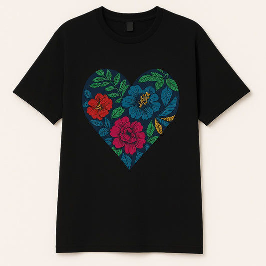 Unisex CUSTOM Colored T-Shirt w/ Heart - Delightful Couture