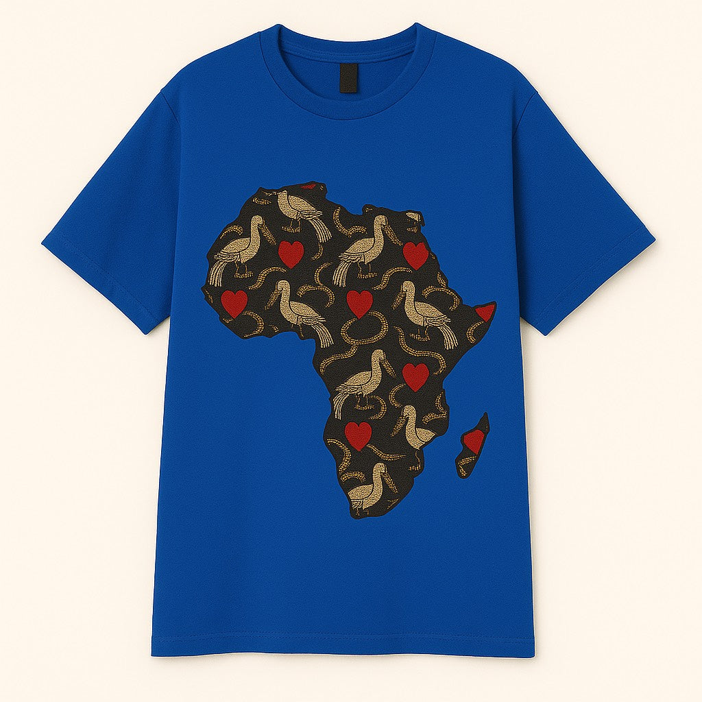 Unisex CUSTOM Colored T-Shirt w/ Africa Map - Delightful Couture