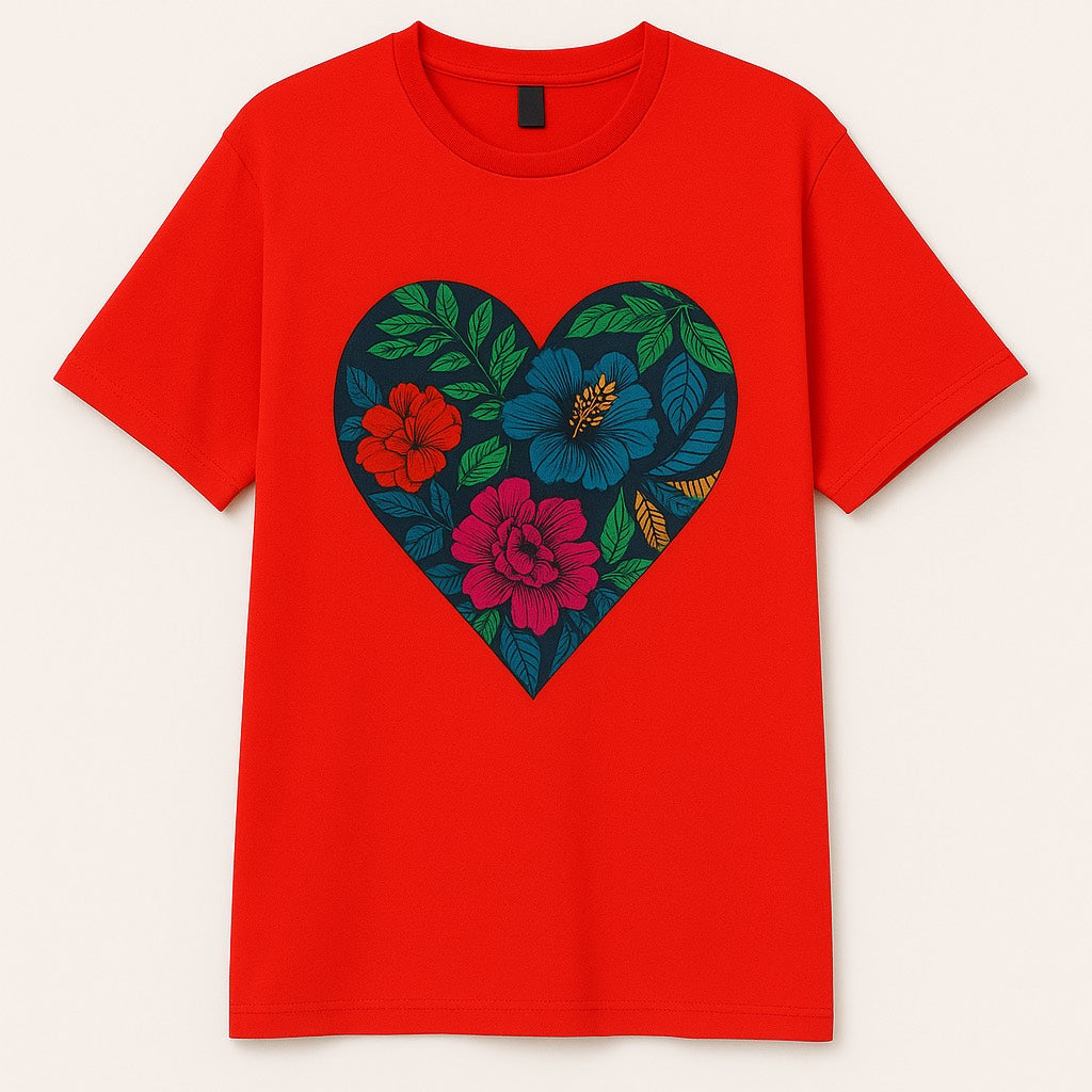 Unisex CUSTOM Colored T-Shirt w/ Heart - Delightful Couture