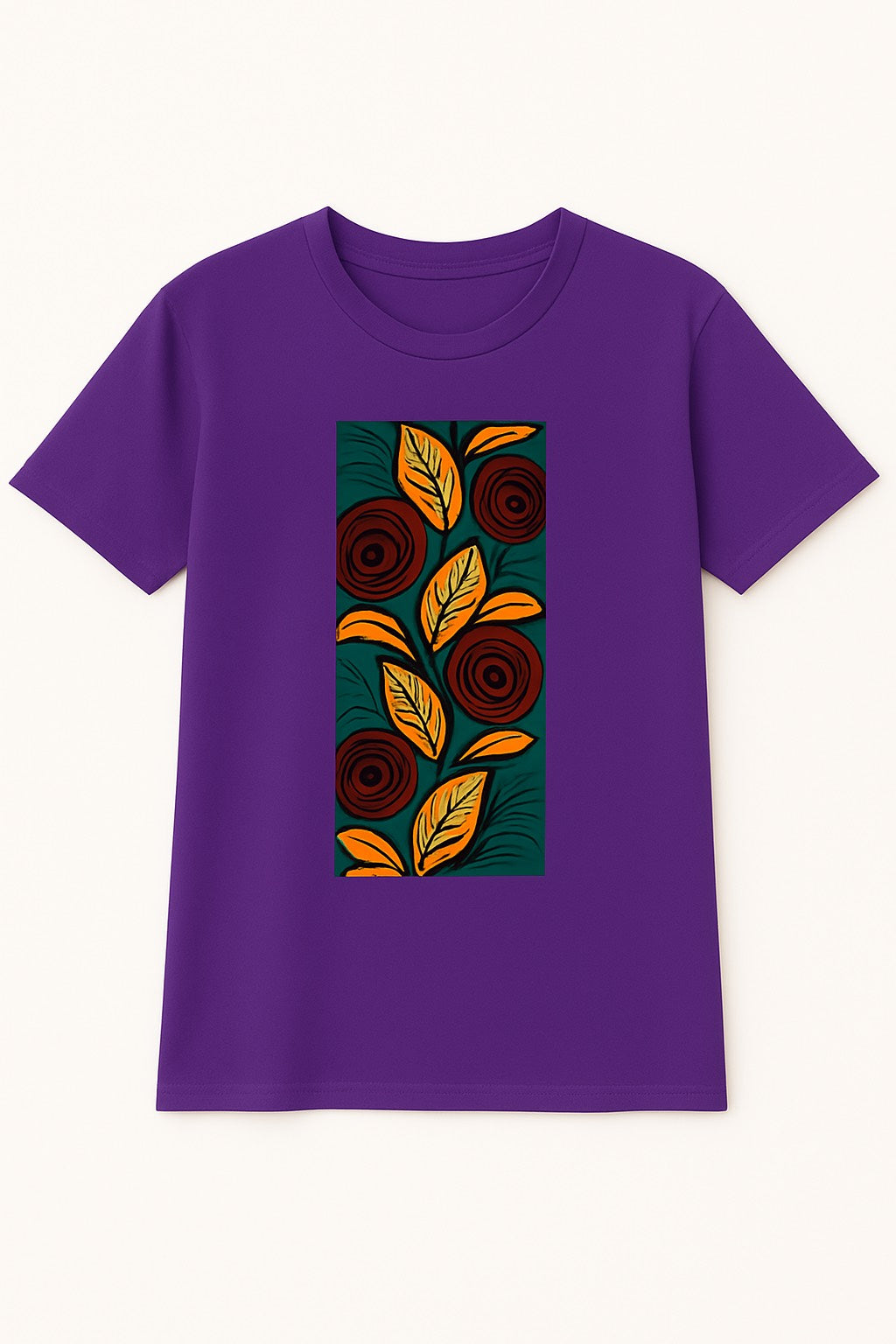 Unisex CUSTOM Colored T-Shirt w/ Rectangular Flower Pattern - Delightful Couture