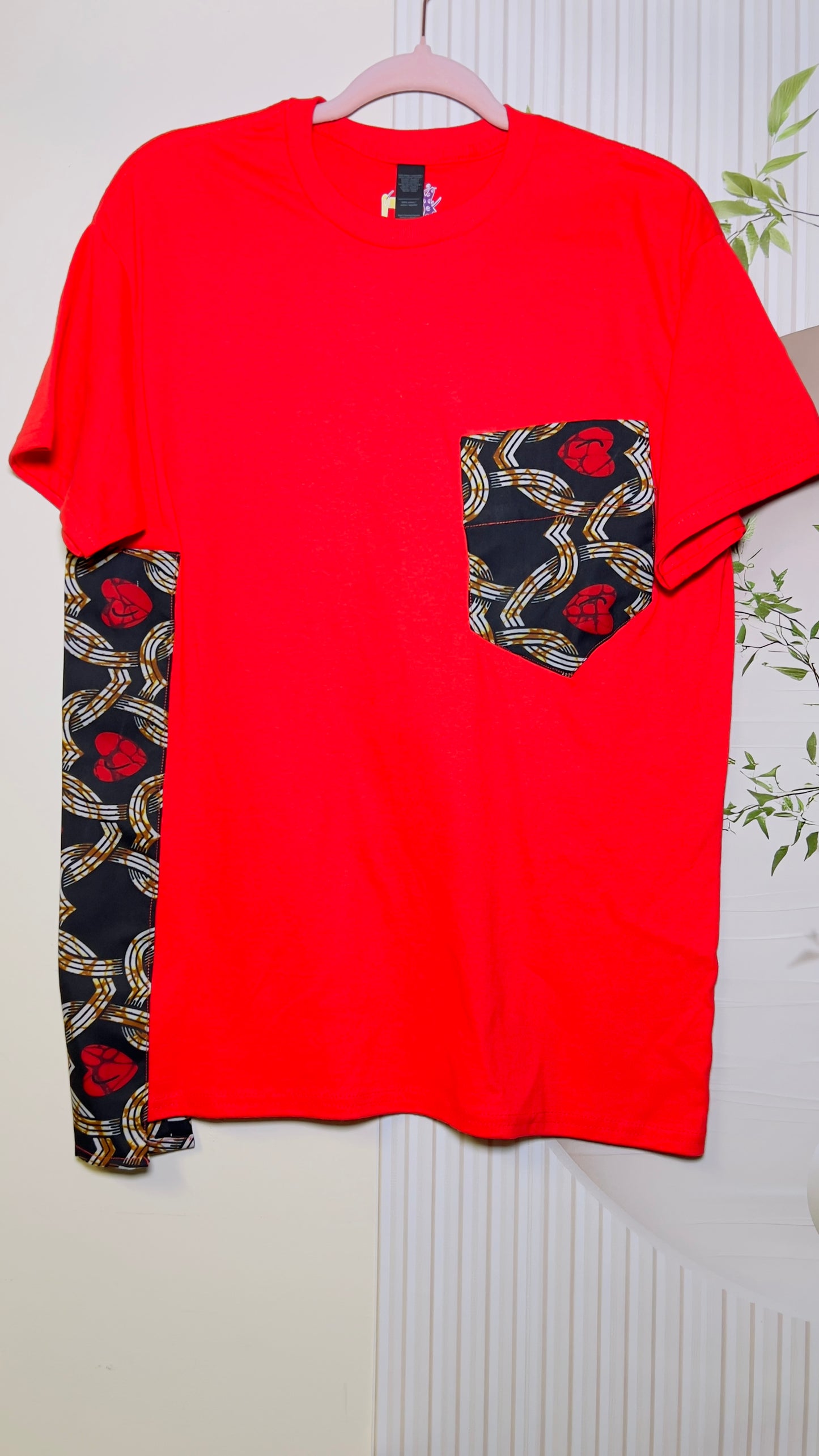 Unisex CUSTOM Colored T-Shirt w/ Front Pocket & Side-Stripe - Delightful Couture