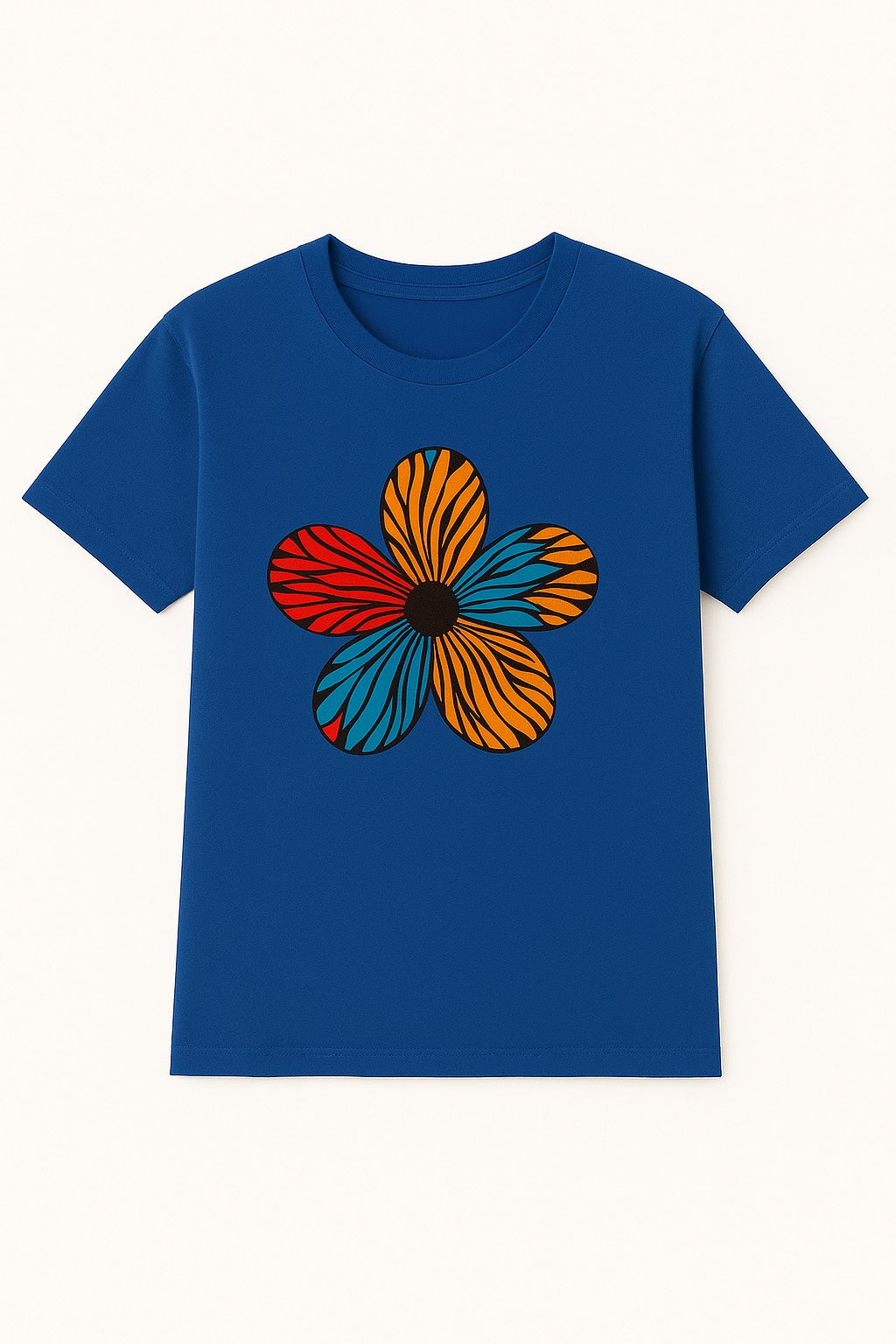 Unisex CUSTOM Colored T-Shirt w/ Flower Design - Delightful Couture