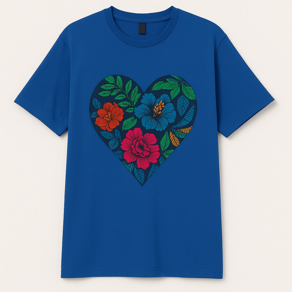 Unisex CUSTOM Colored T-Shirt w/ Heart - Delightful Couture