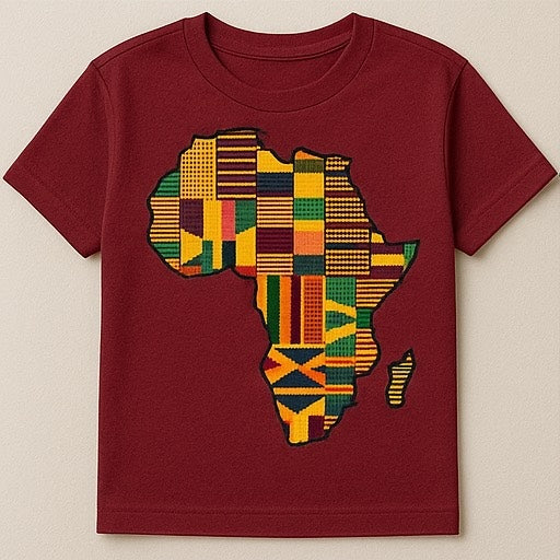 Unisex CUSTOM Colored T-Shirt w/ Africa Map - Delightful Couture