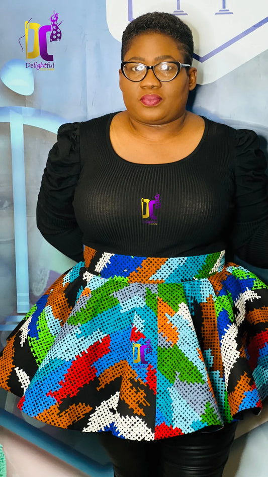 Women's African Print Ankara Peplum | DelightfulCouture