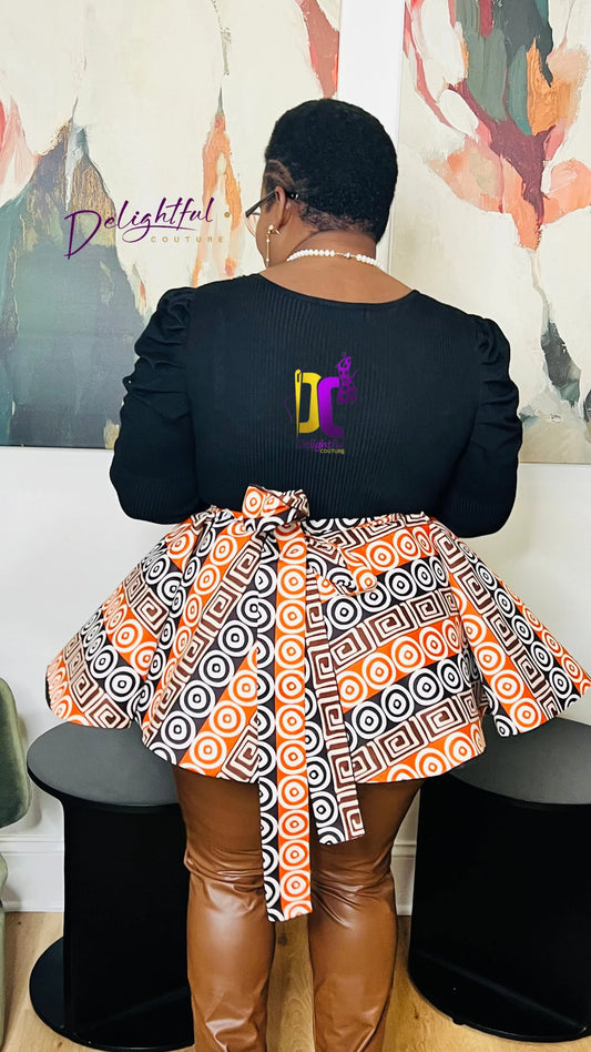 Women's African Print Ankara Peplum | DelightfulCouture