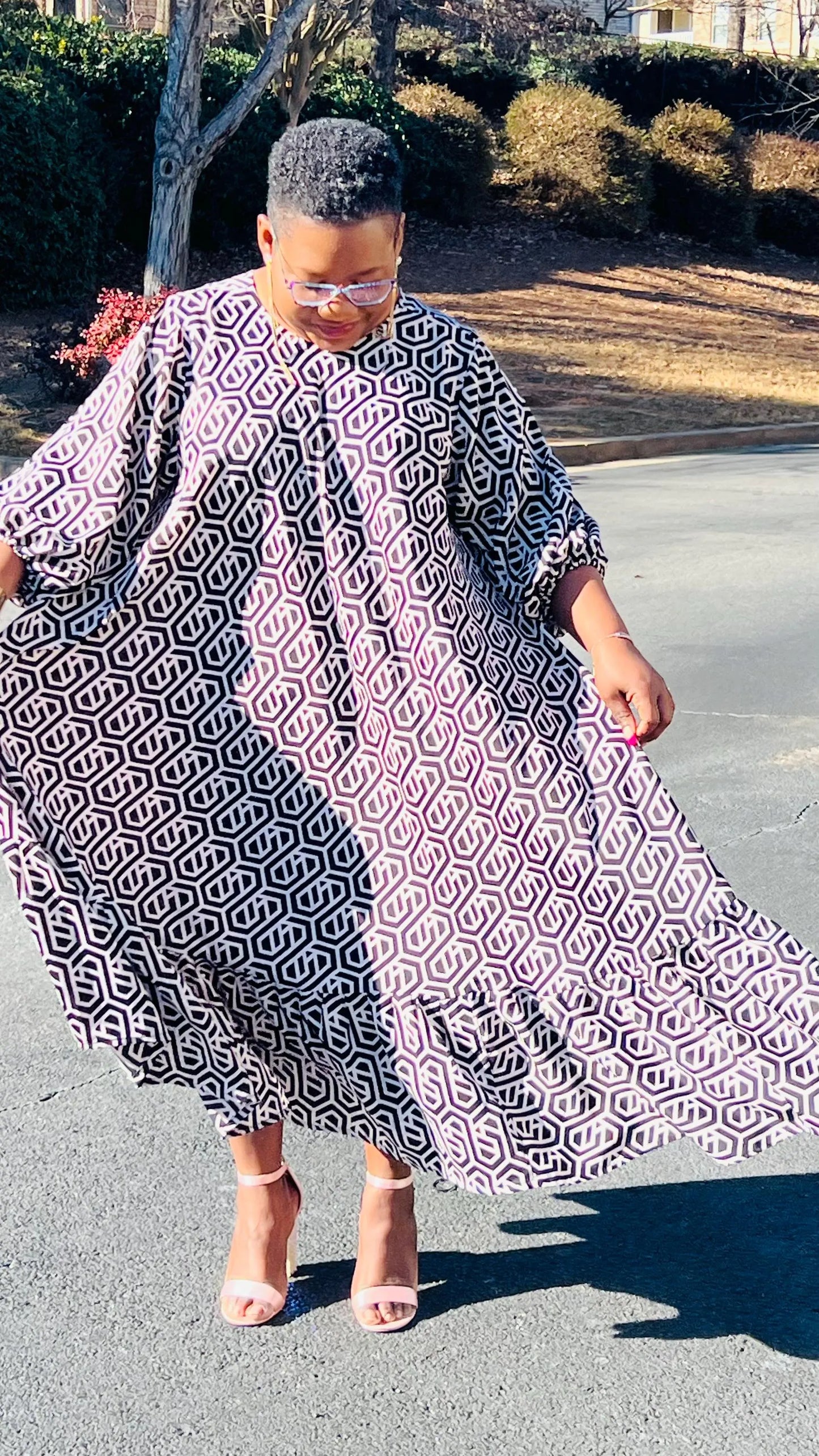 Women's African Style A-Line Dress | DelightfulCouture