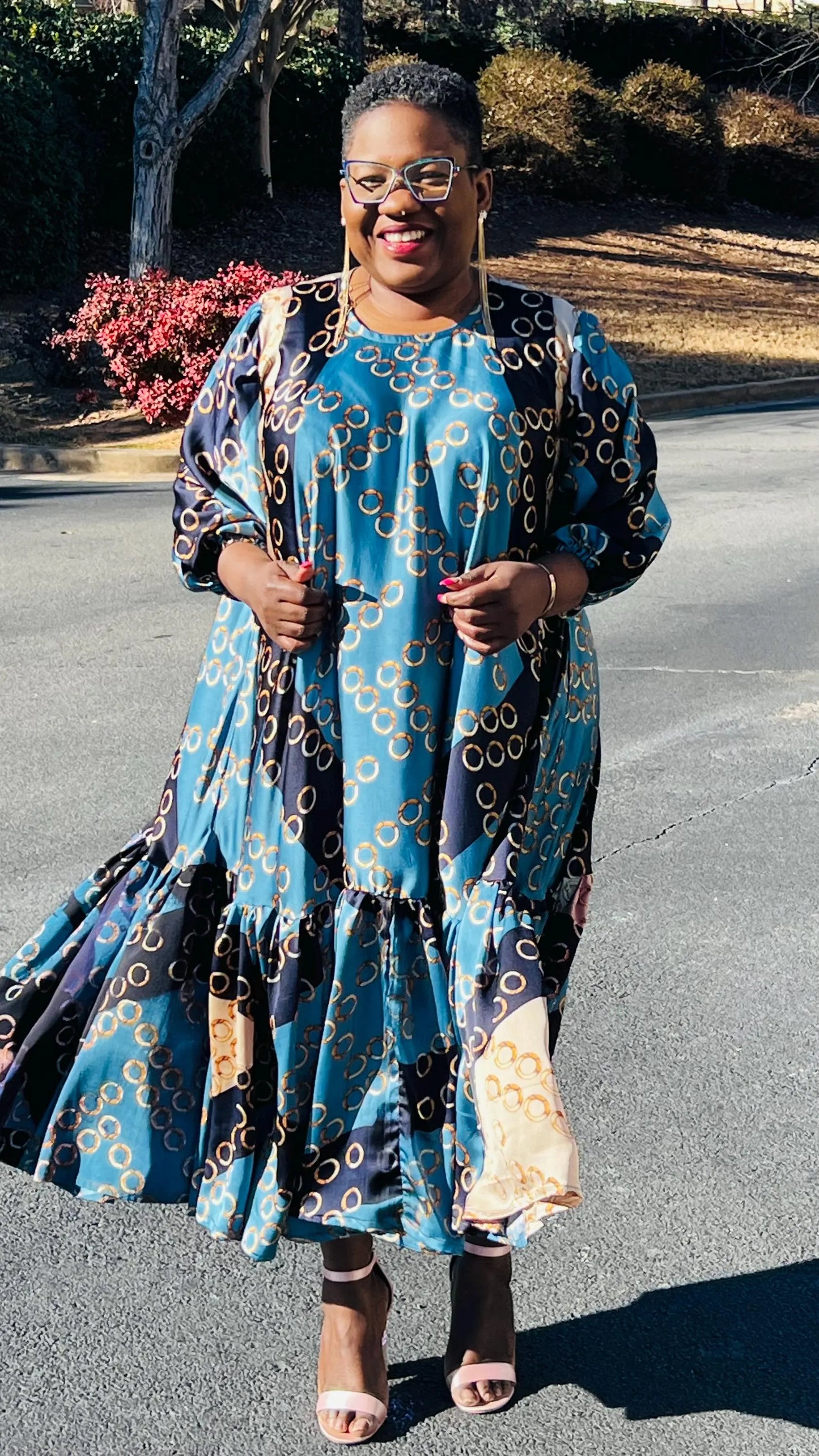 Women's African Style A-Line Dress | DelightfulCouture
