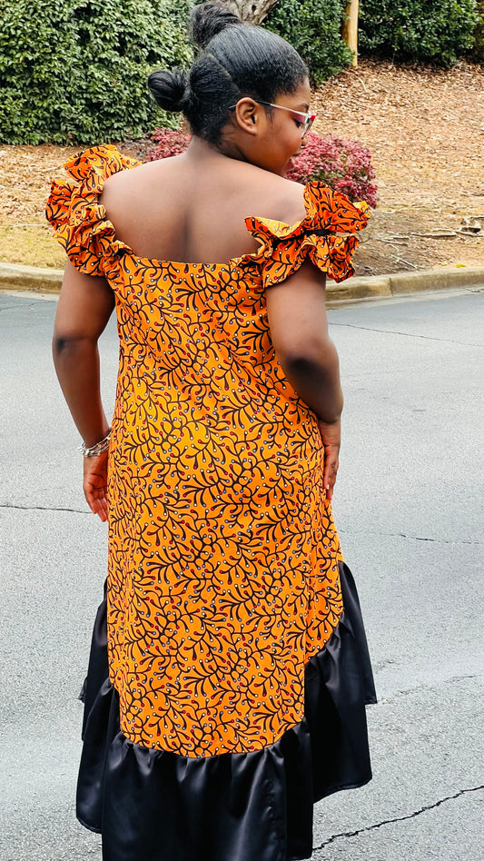 Women's African Style A-Line Dress | DelightfulCouture