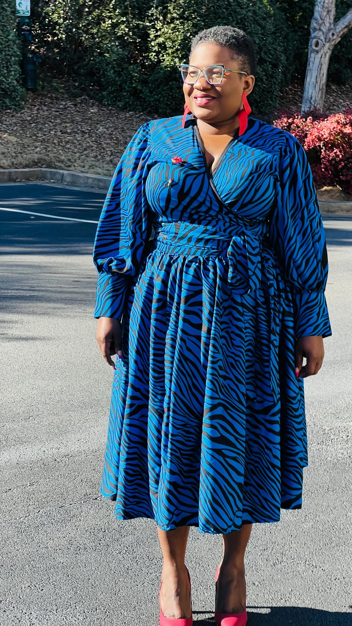 Women's African Style Wrap Top Gathered Skirt | DelightfulCouture