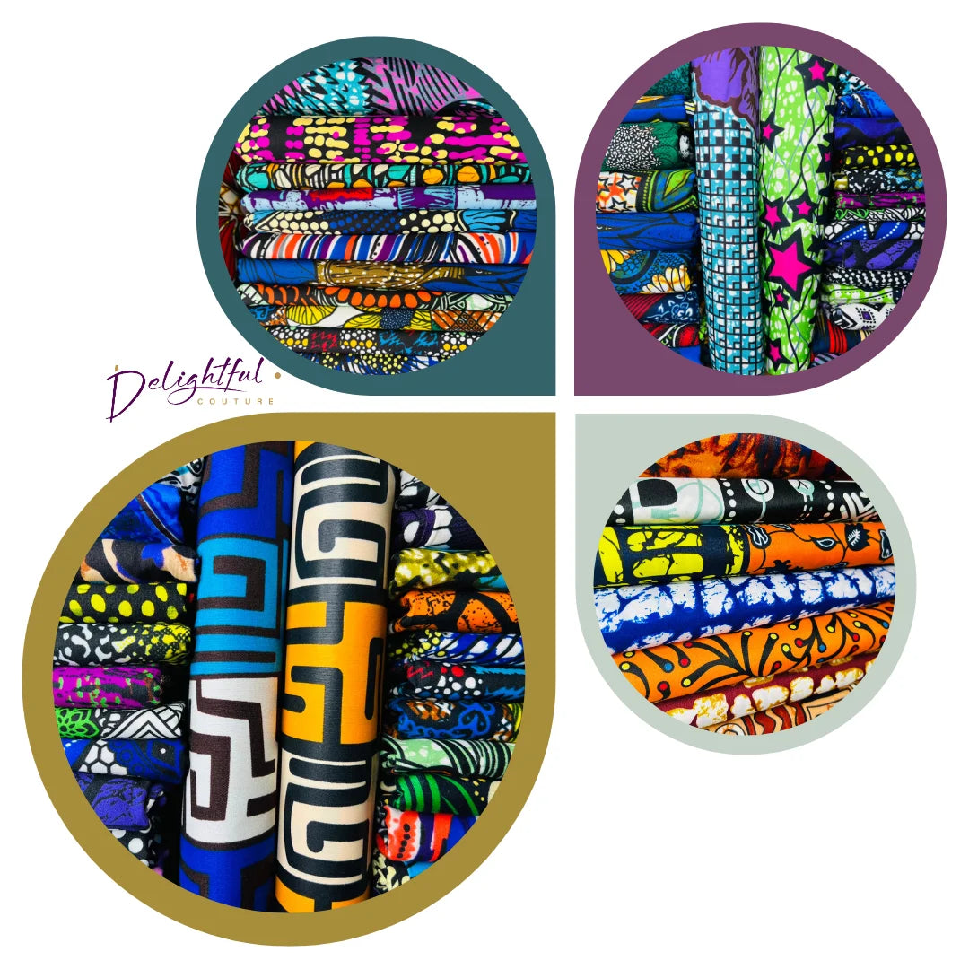 African Print Fabric, Ankara, (75% Cotton) Prices Per Yard - DCN035