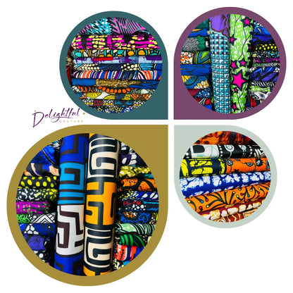 African Print Fabric, Ankara, (75% Cotton) Prices Per Yard - DCN035