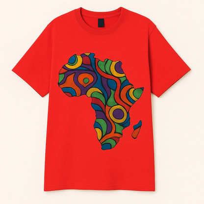 Unisex CUSTOM Colored T-Shirt w/ Africa Map - Delightful Couture