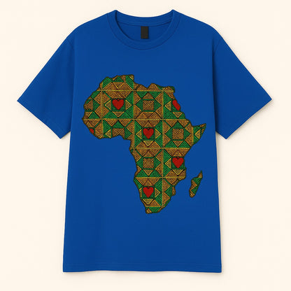 Unisex CUSTOM Colored T-Shirt w/ Africa Map - Delightful Couture