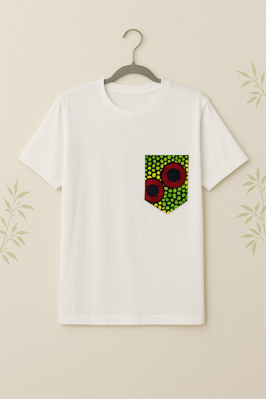Unisex CUSTOM White T-Shirt w/ Front Pocket - Delightful Couture