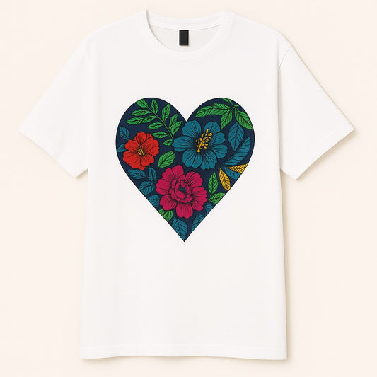 Unisex CUSTOM Colored T-Shirt w/ Heart - Delightful Couture