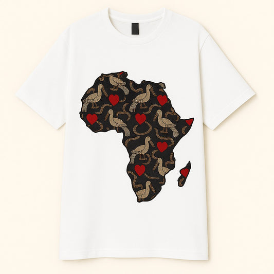 Unisex CUSTOM Colored T-Shirt w/ Africa Map - Delightful Couture