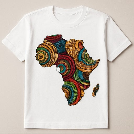 Unisex CUSTOM Colored T-Shirt w/ Africa Map - Delightful Couture