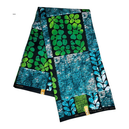 African Print Fabric, Ankara, (75% Cotton) Prices Per Yard - DCN035
