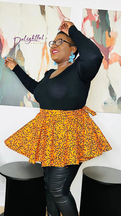 Women's African Print Ankara Peplum | DelightfulCouture
