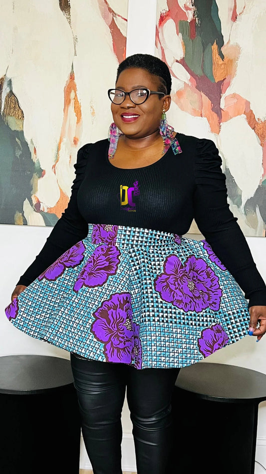 Women's African Print Ankara Peplum | DelightfulCouture