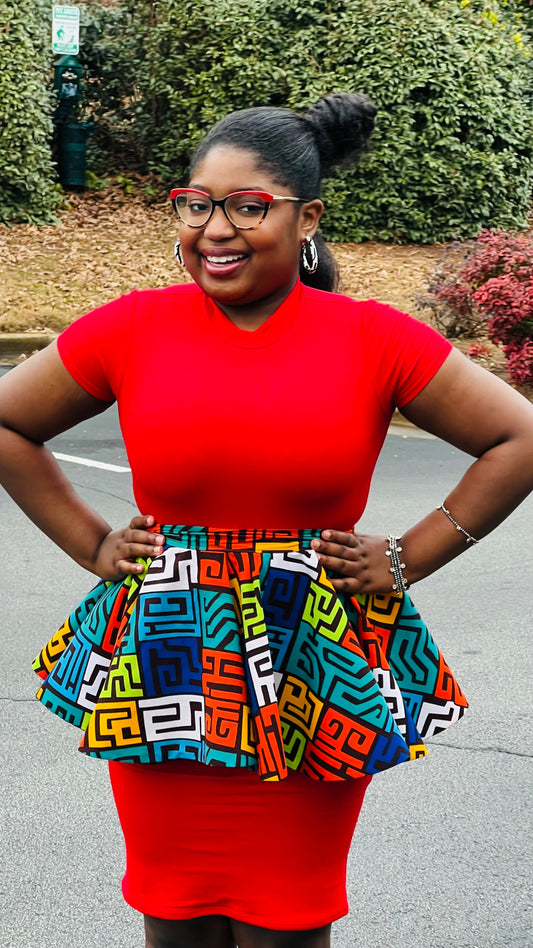 Women's African Print Ankara Peplum | DelightfulCouture