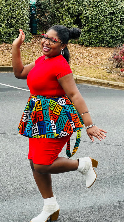 Women's African Print Ankara Peplum | DelightfulCouture