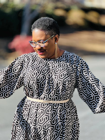 Women's African Style A-Line Dress | DelightfulCouture