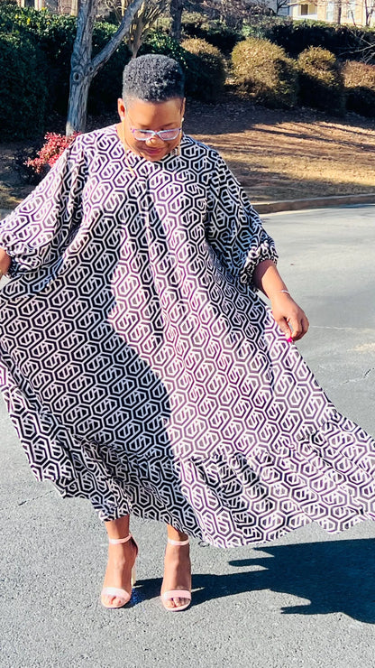 Women's African Style A-Line Dress | DelightfulCouture