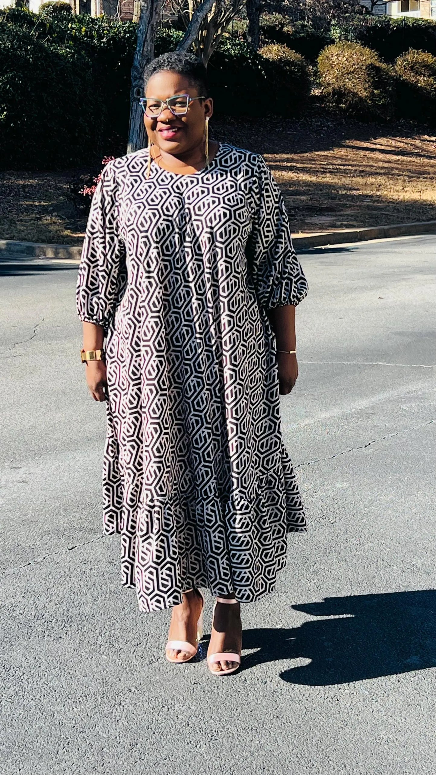 Women's African Style A-Line Dress | DelightfulCouture