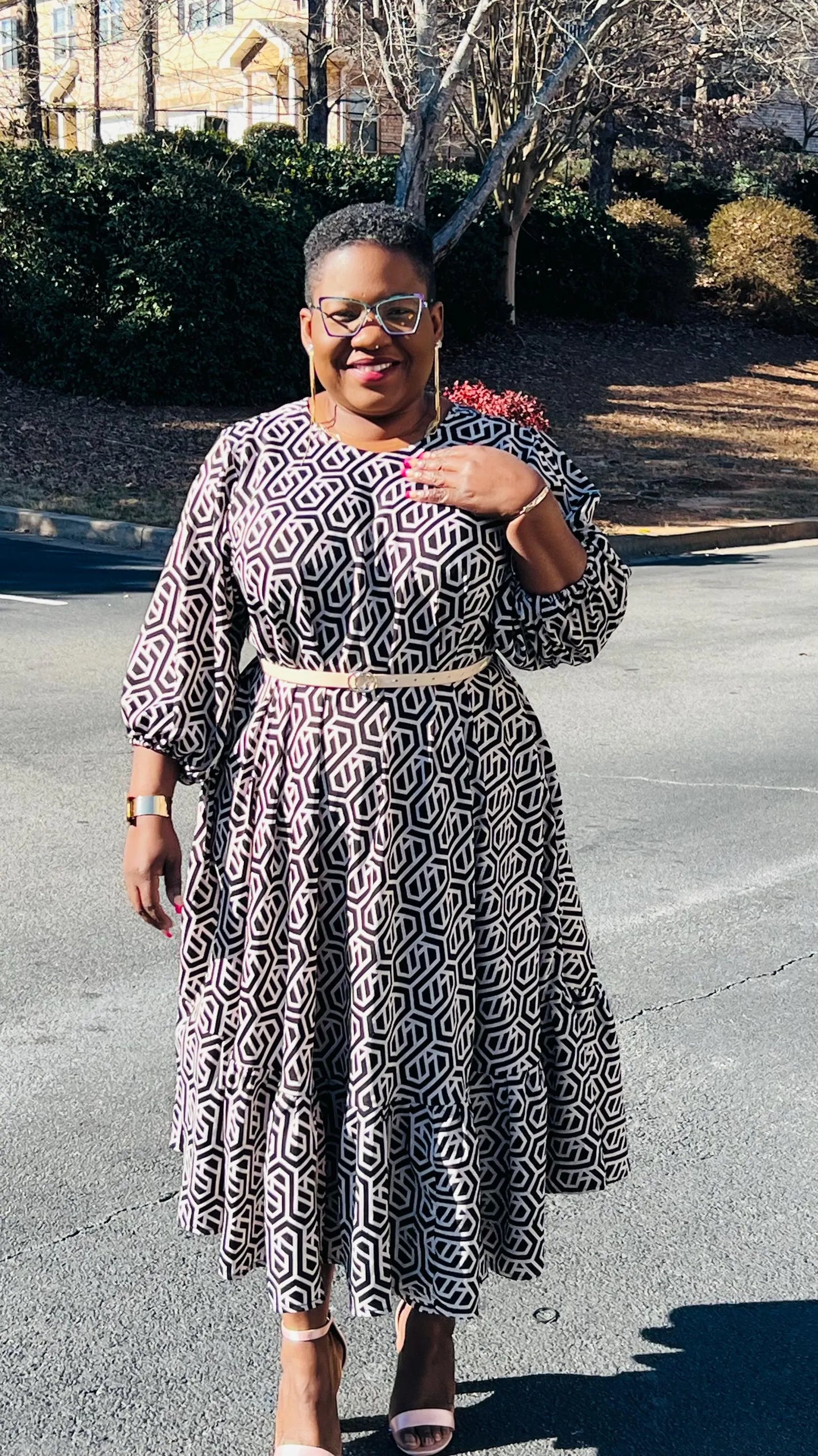 Women's African Style A-Line Dress | DelightfulCouture