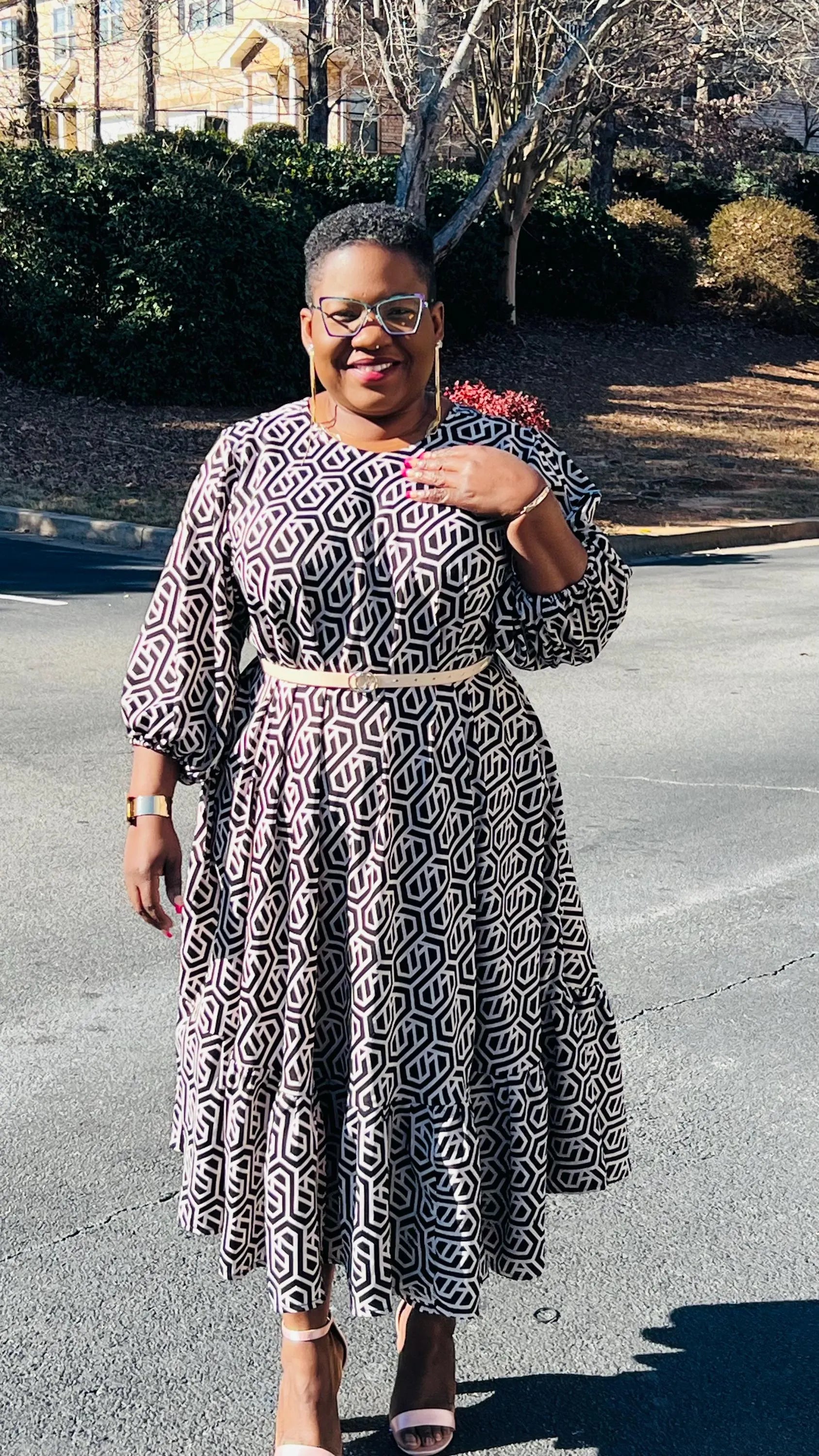 Women's African Style A-Line Dress | DelightfulCouture