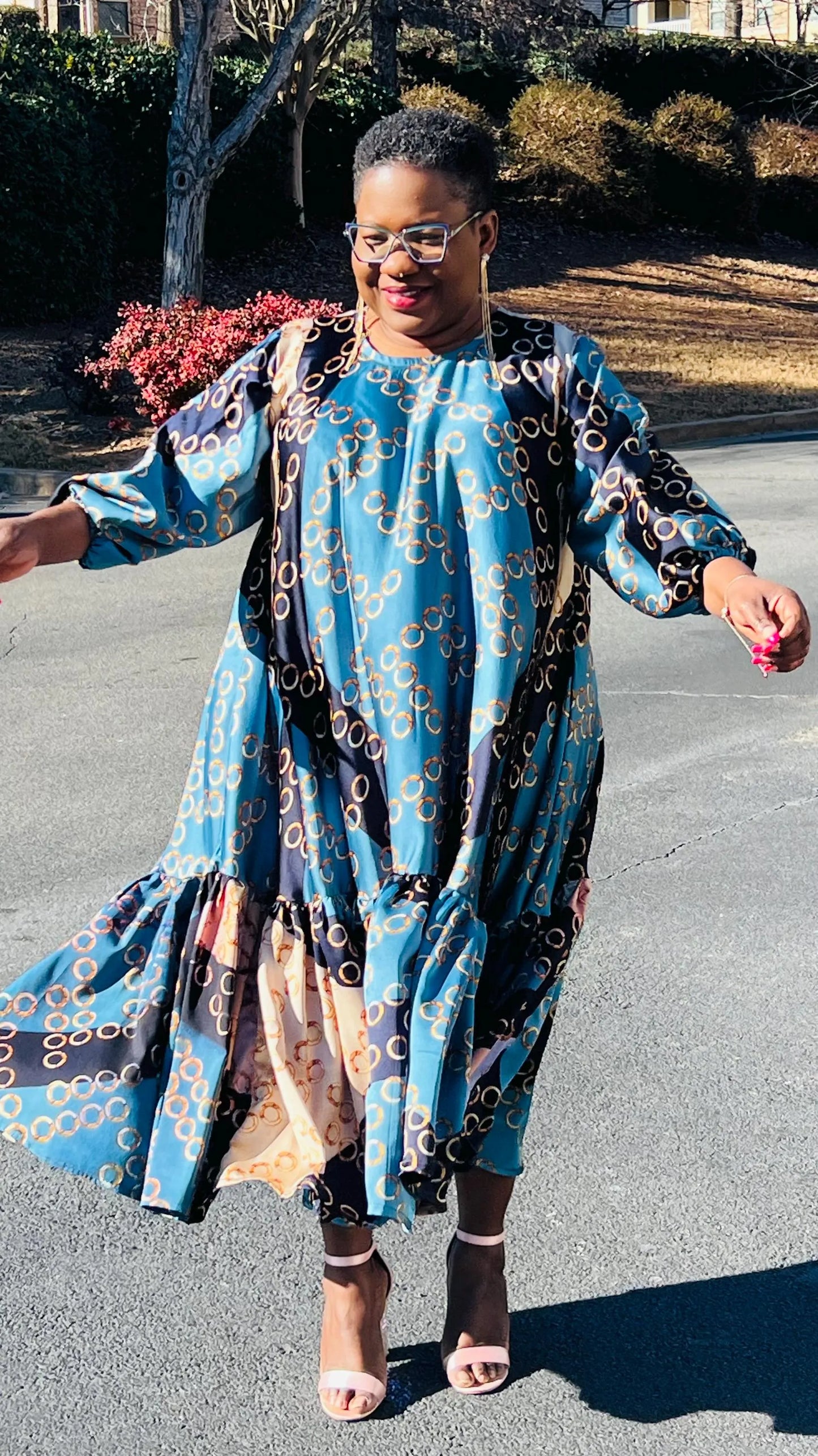 Women's African Style A-Line Dress | DelightfulCouture