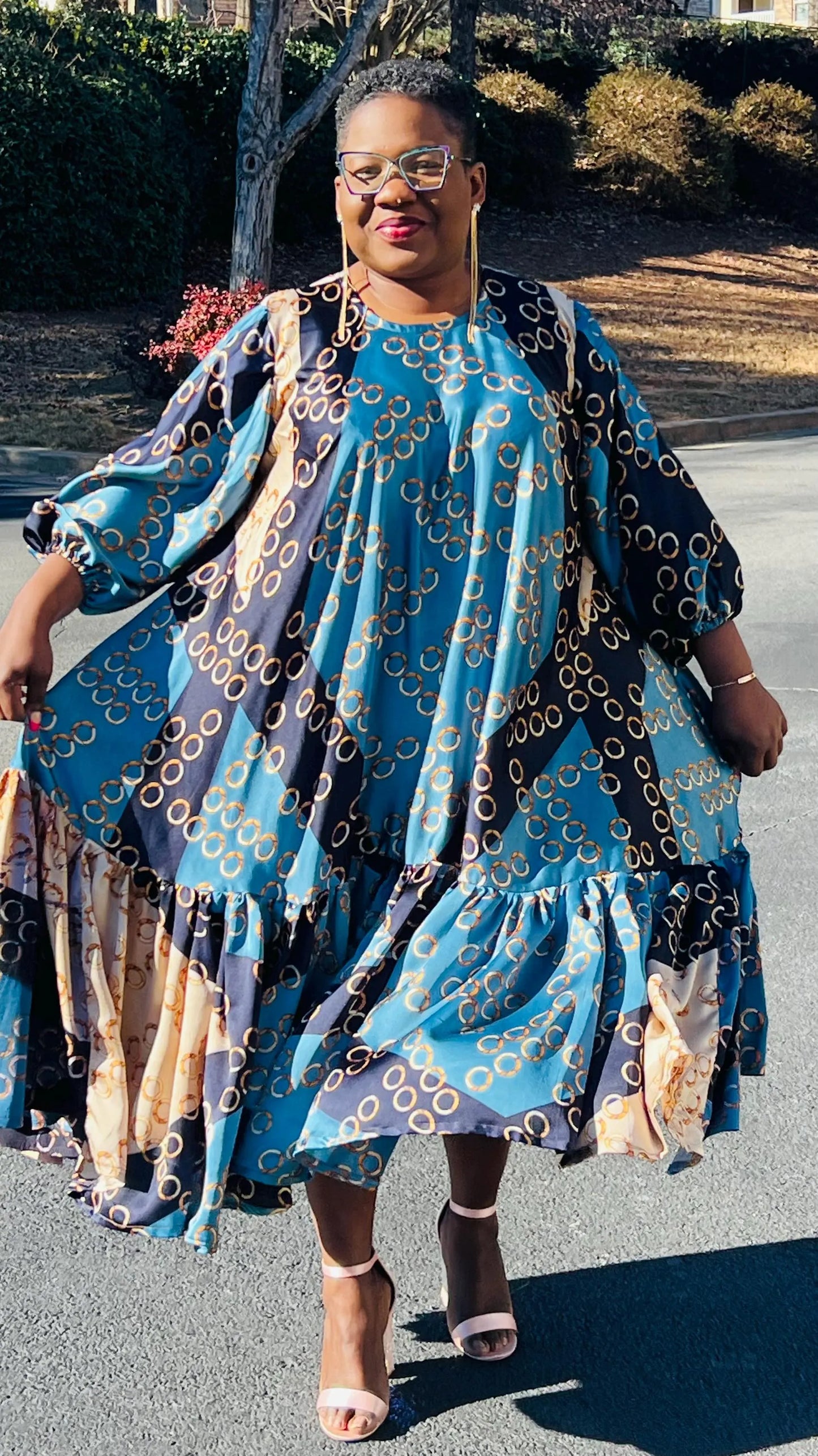 Women's African Style A-Line Dress | DelightfulCouture
