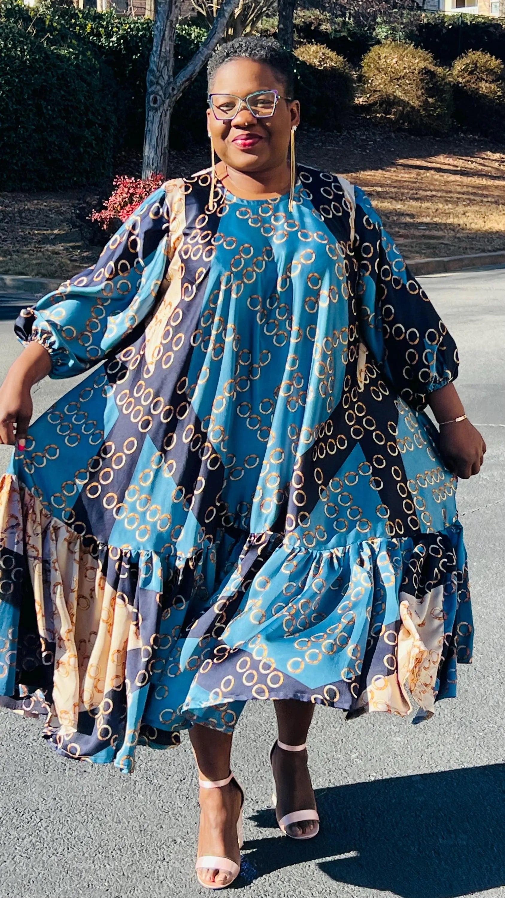 Women's African Style A-Line Dress | DelightfulCouture