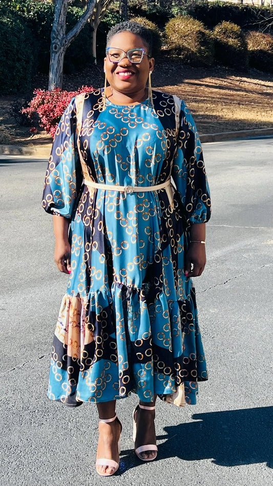 Women's African Style A-Line Dress | DelightfulCouture