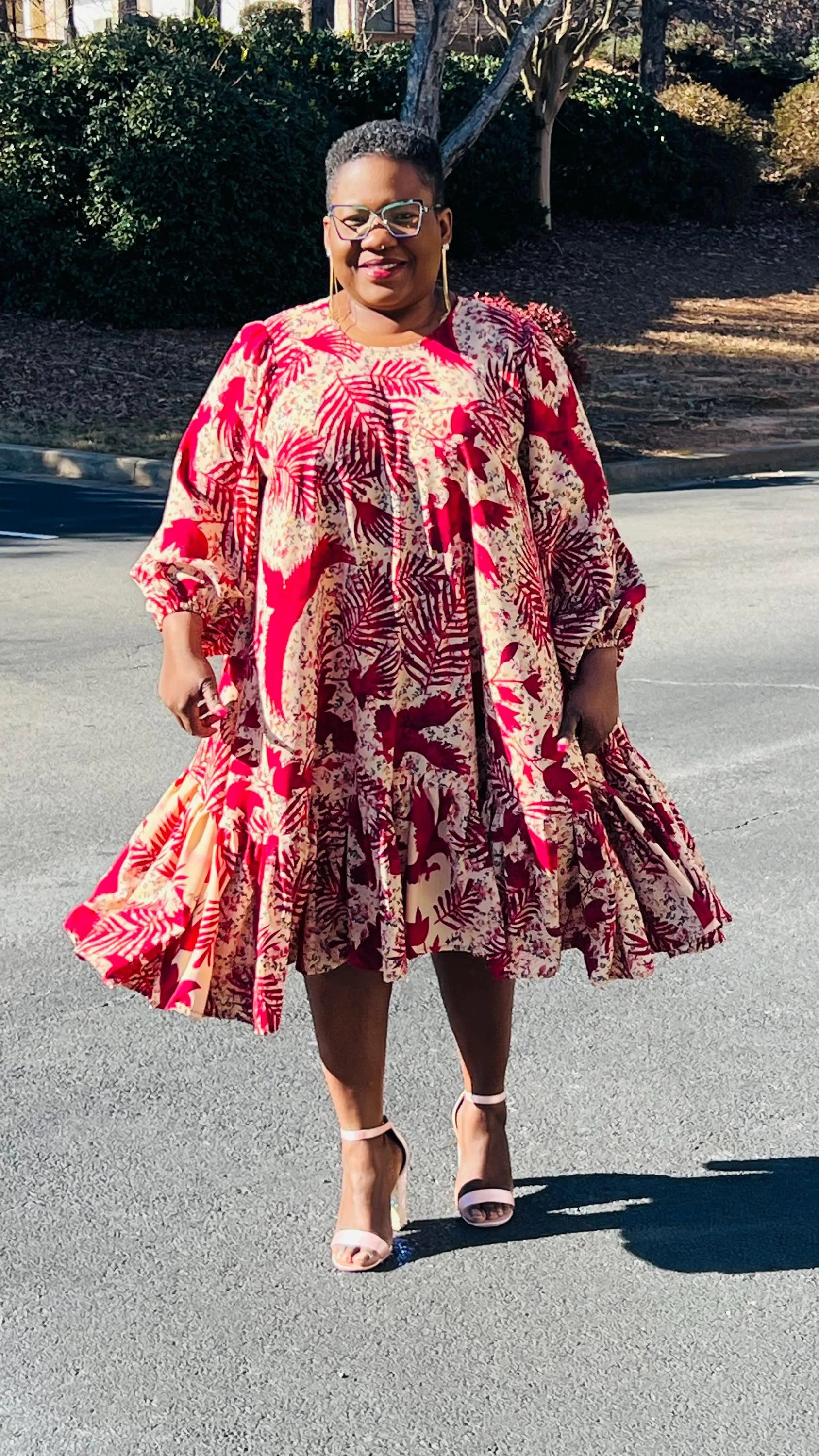 Women's African Style A-Line Dress | DelightfulCouture