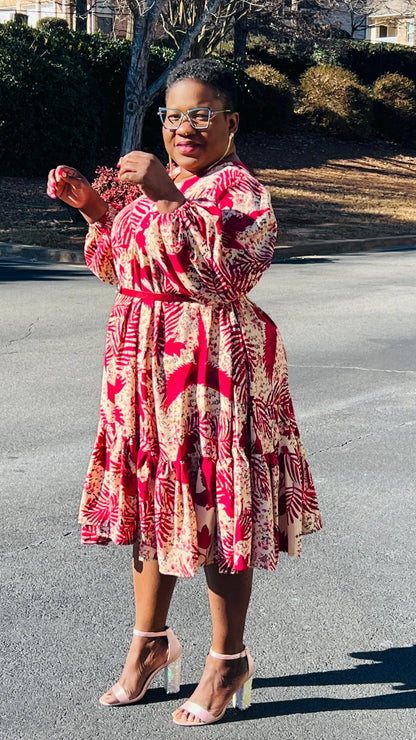 Women's African Style A-Line Dress | DelightfulCouture