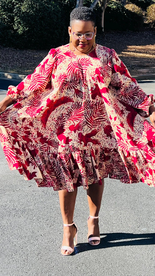 Women's African Style A-Line Dress | DelightfulCouture