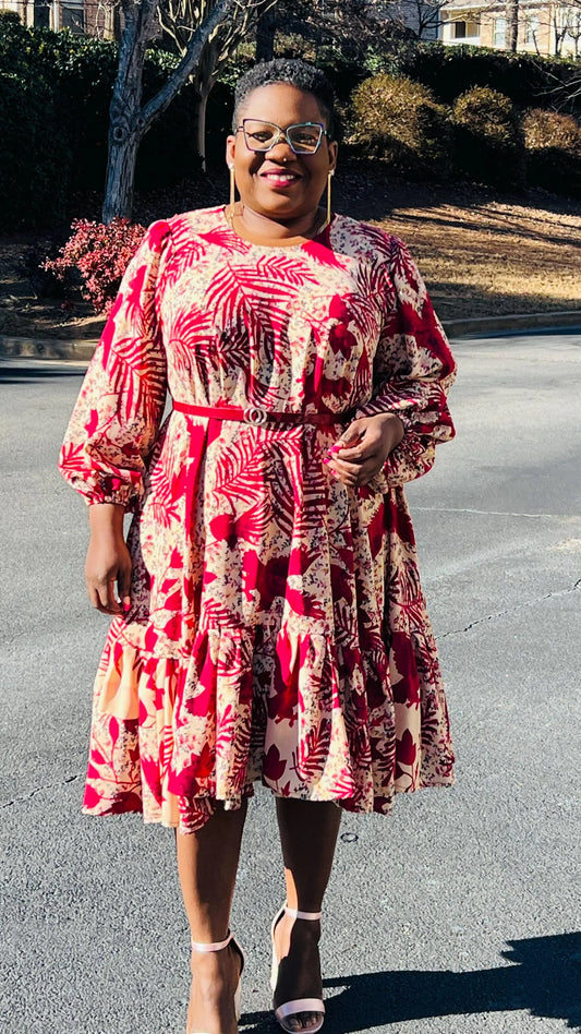 Women's African Style A-Line Dress | DelightfulCouture