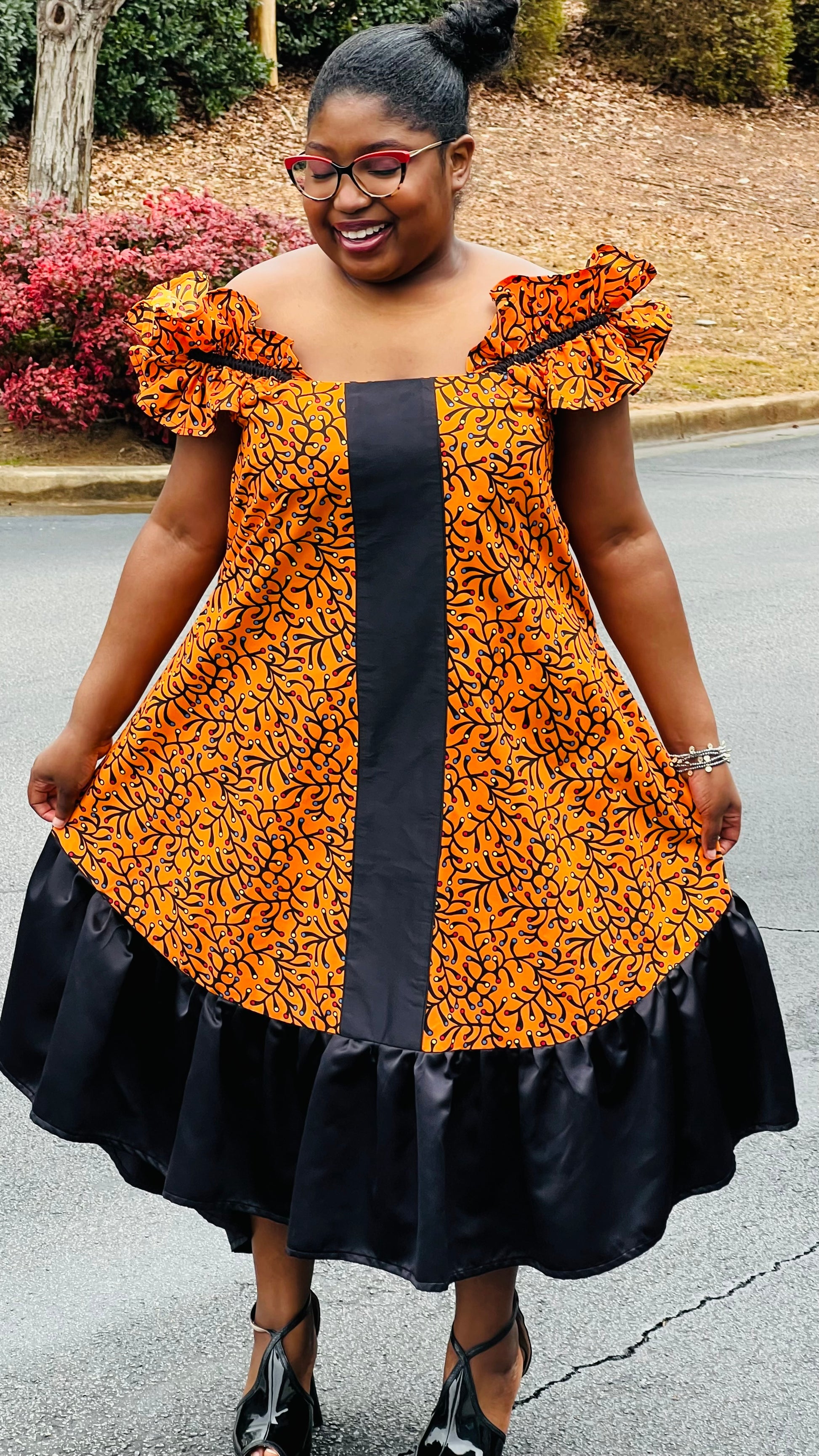 Women's African Style A-Line Dress | DelightfulCouture