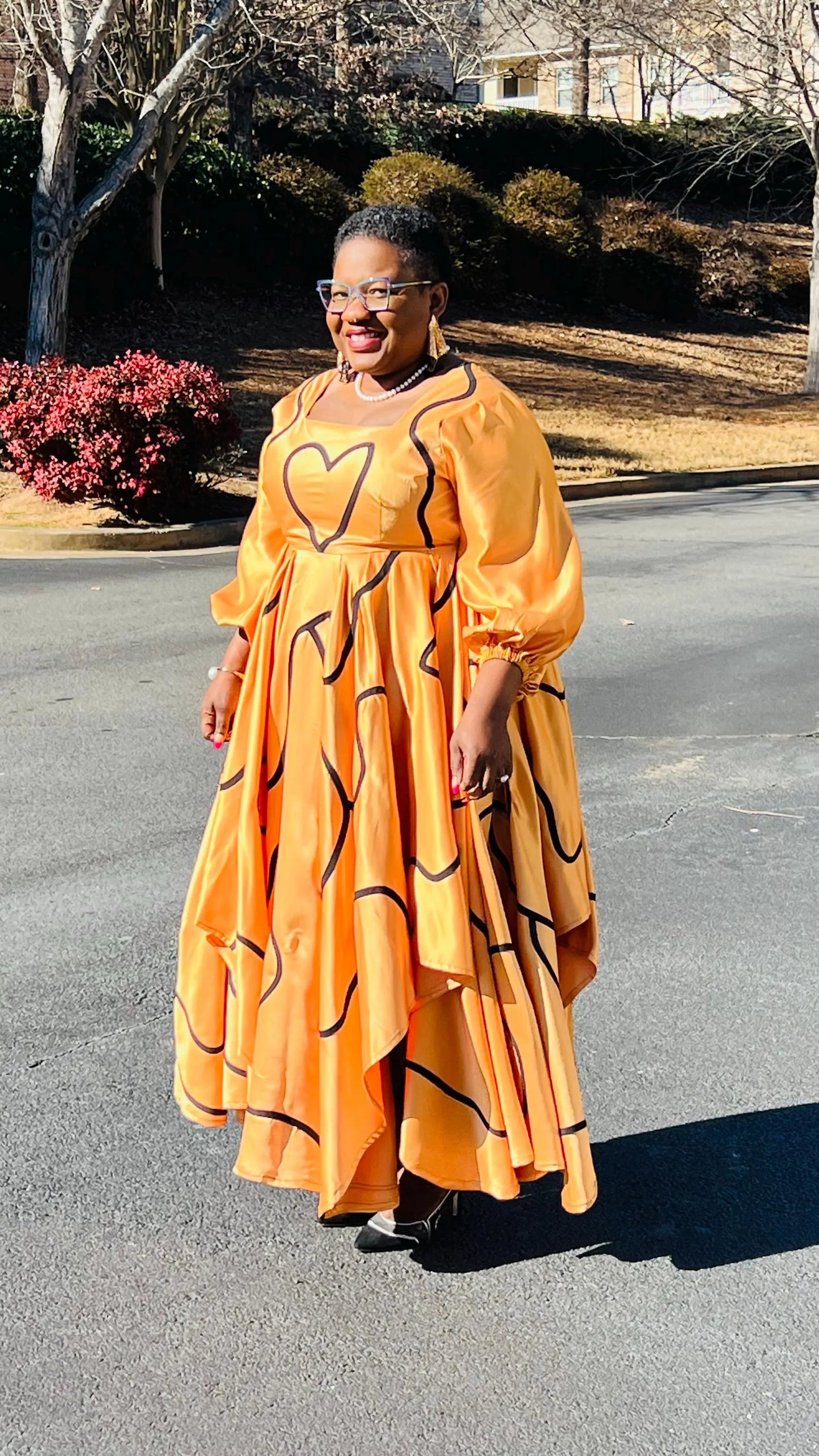 Women's African Style Circle Skirt Dress | DelightfulCouture