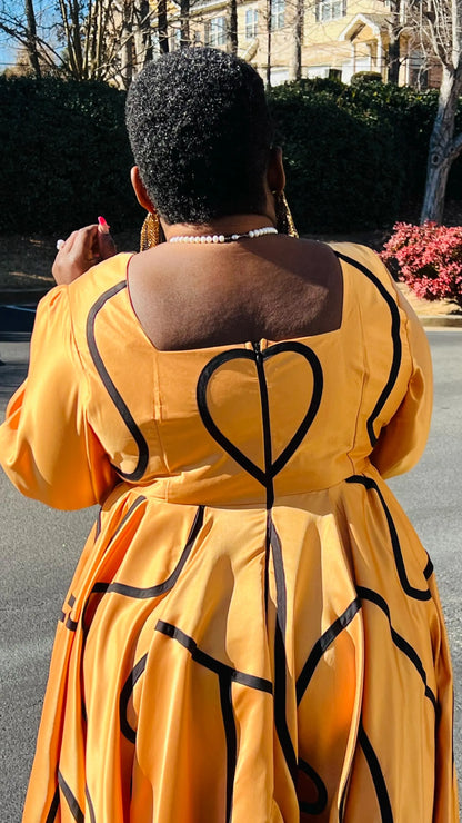 Women's African Style Circle Skirt Dress | DelightfulCouture