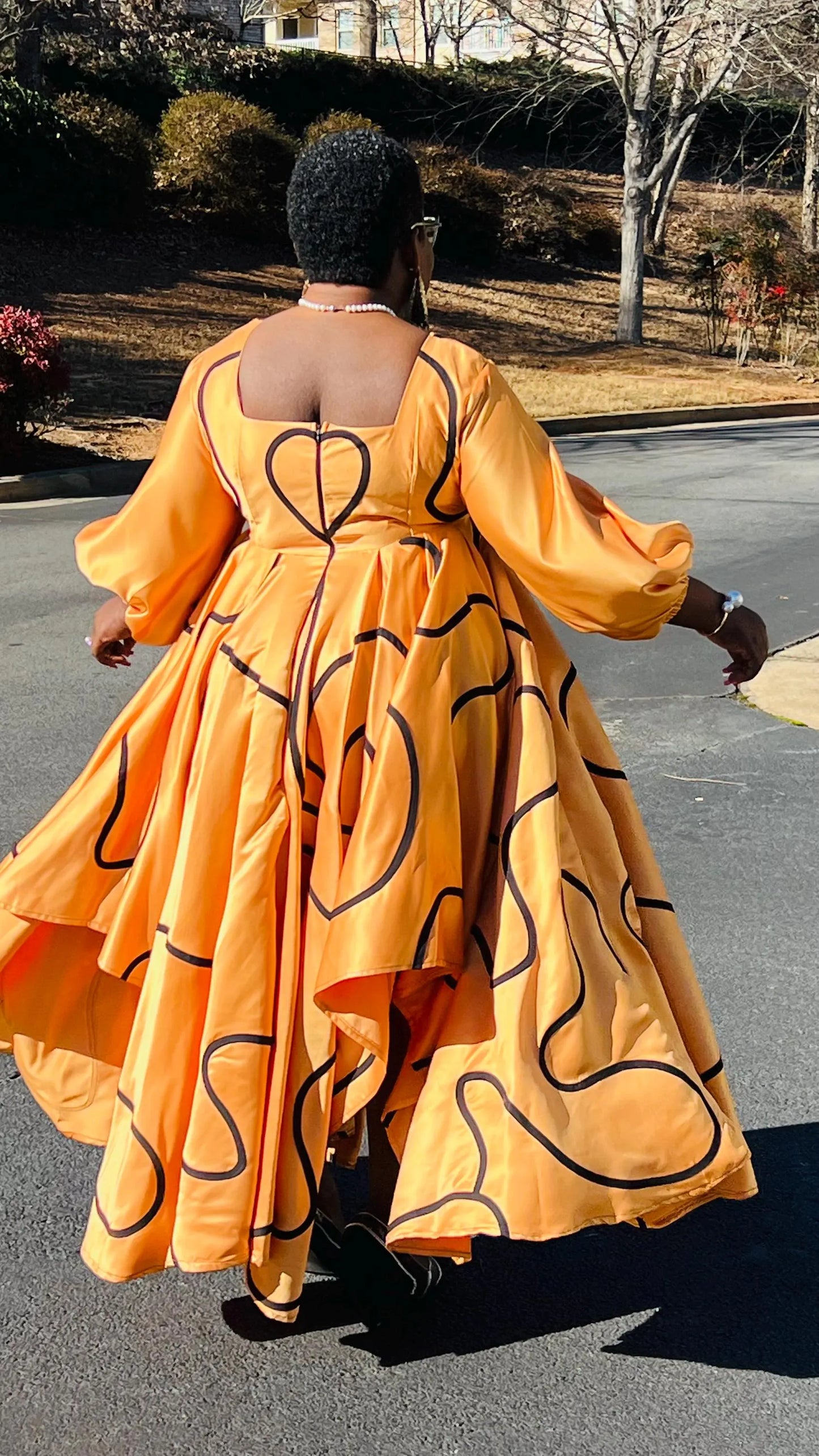 Women's African Style Circle Skirt Dress | DelightfulCouture