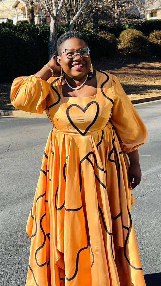 Women's African Style Circle Skirt Dress | DelightfulCouture