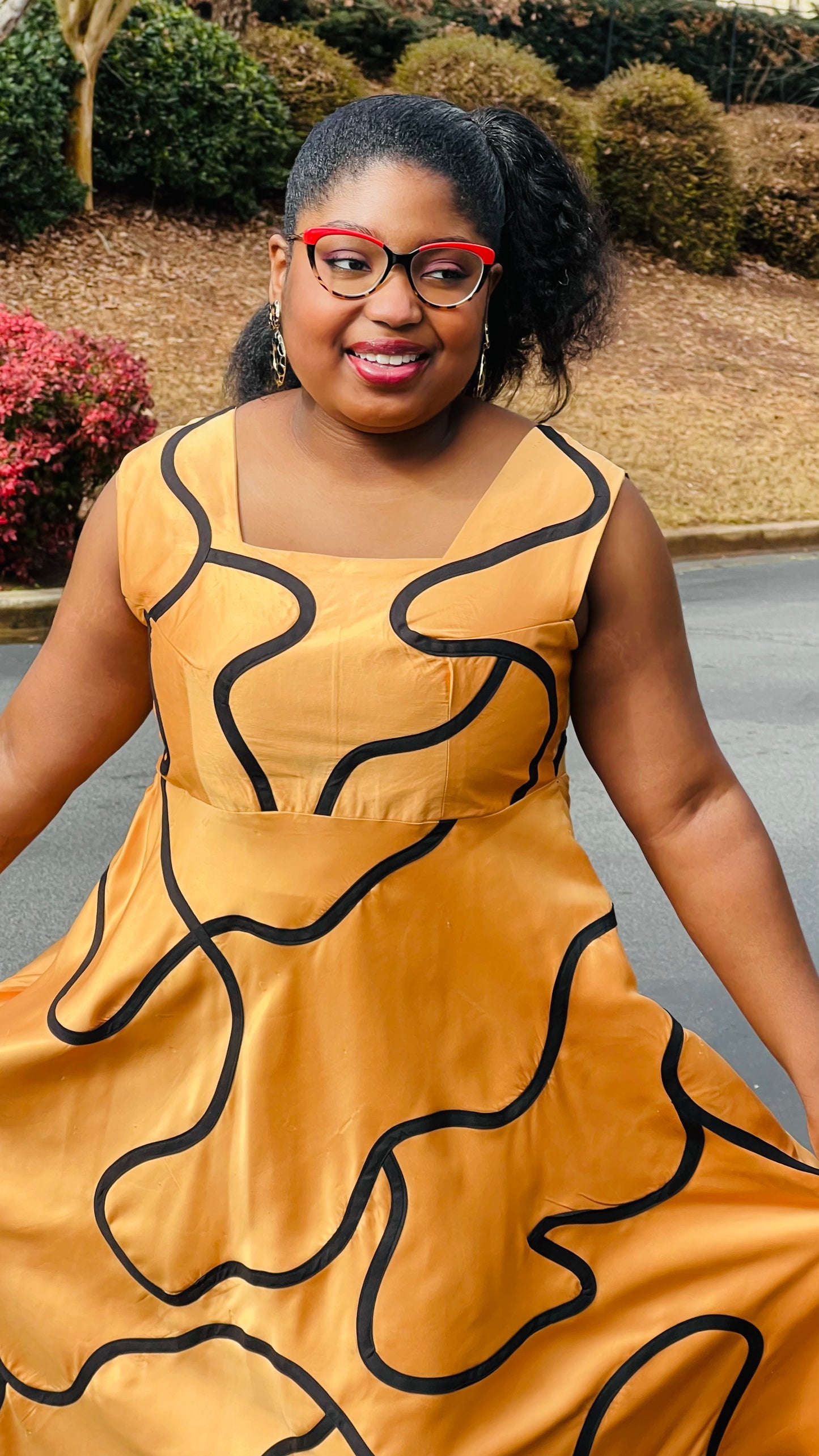 Women's African Style Circle Skirt Dress | DelightfulCouture