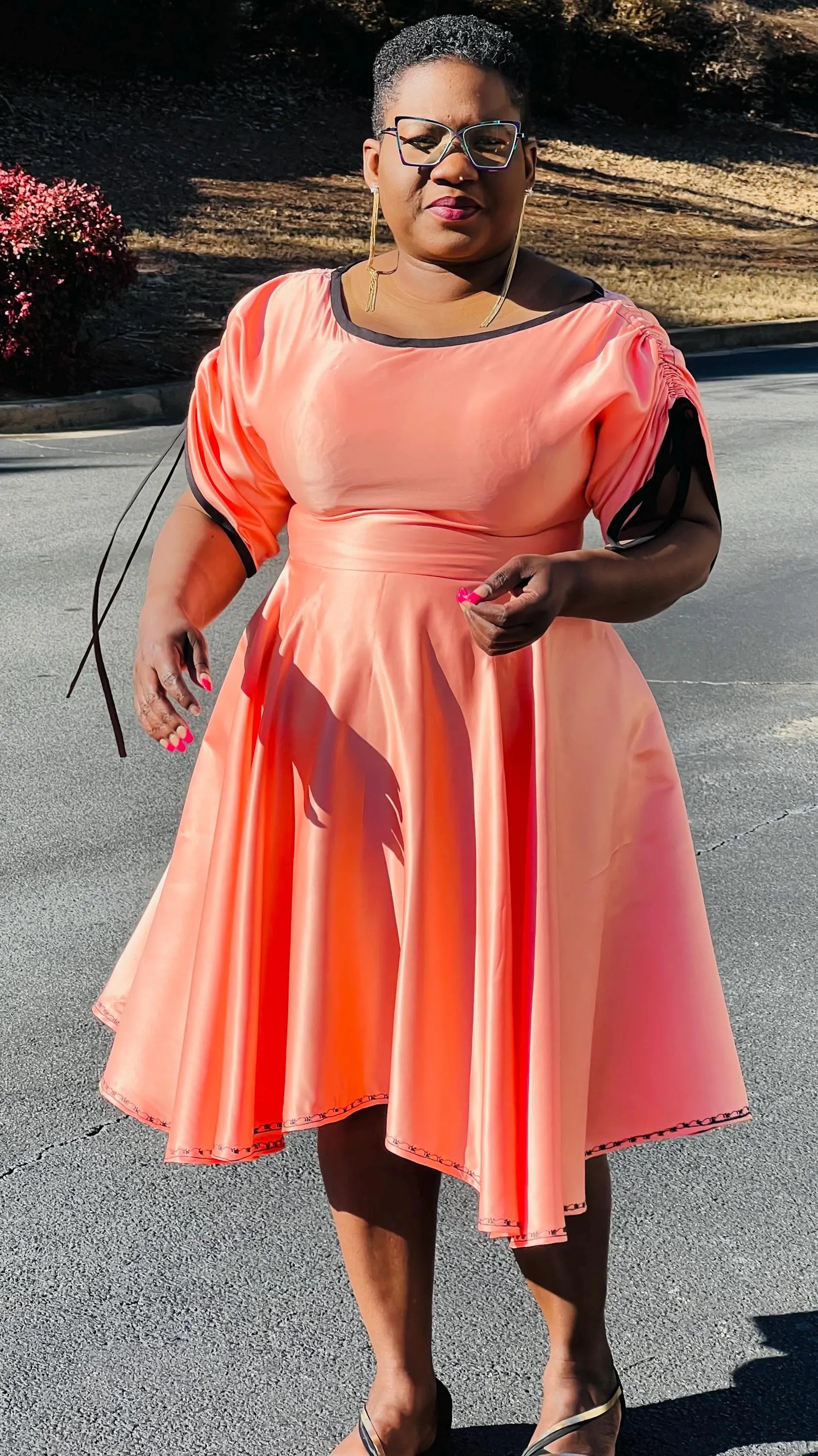 Women's African Style Off-Shoulder Circle Skirt Dress | DelightfulCouture