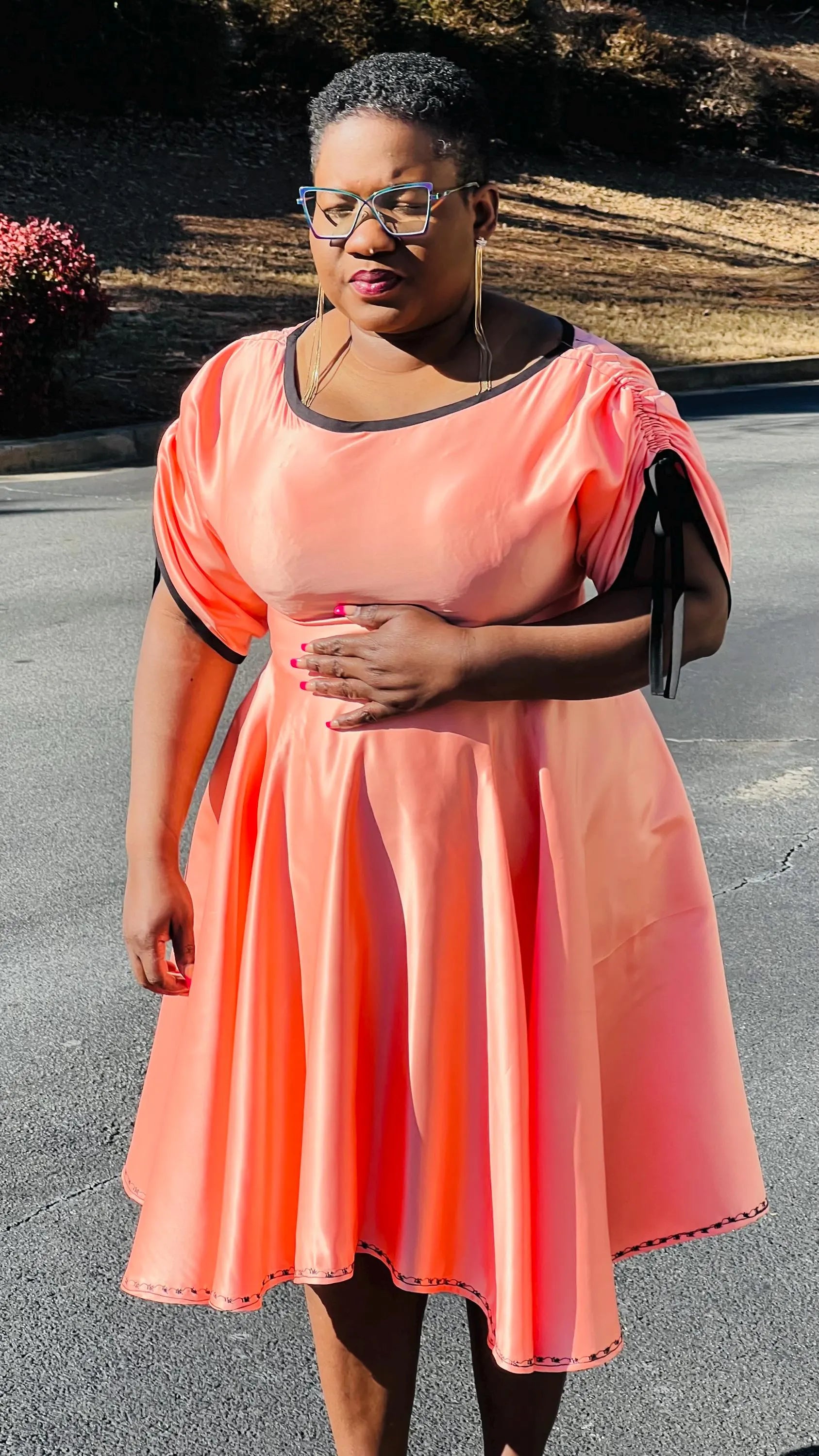 Women's African Style Off-Shoulder Circle Skirt Dress | DelightfulCouture