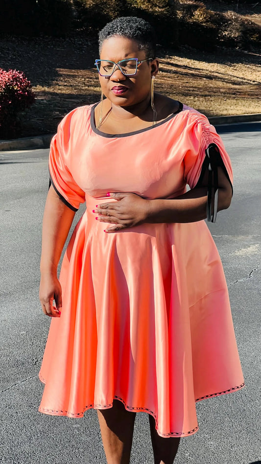 Women's African Style Off-Shoulder Circle Skirt Dress | DelightfulCouture
