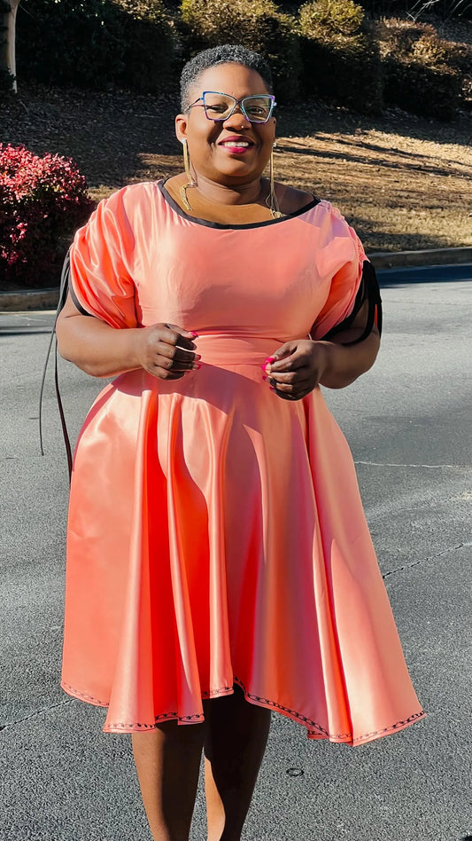 Women's African Style Off-Shoulder Circle Skirt Dress | DelightfulCouture